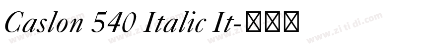 Caslon 540 Italic It字体转换